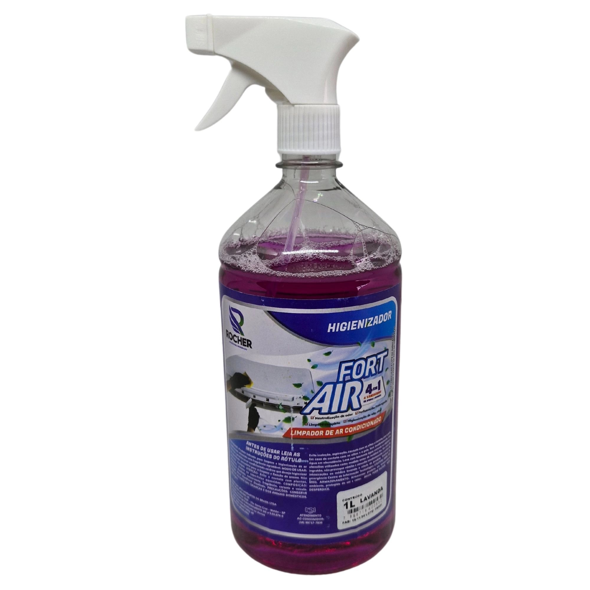 Bactericida 1 Litro Fort Air Com Gatilho Lavanda